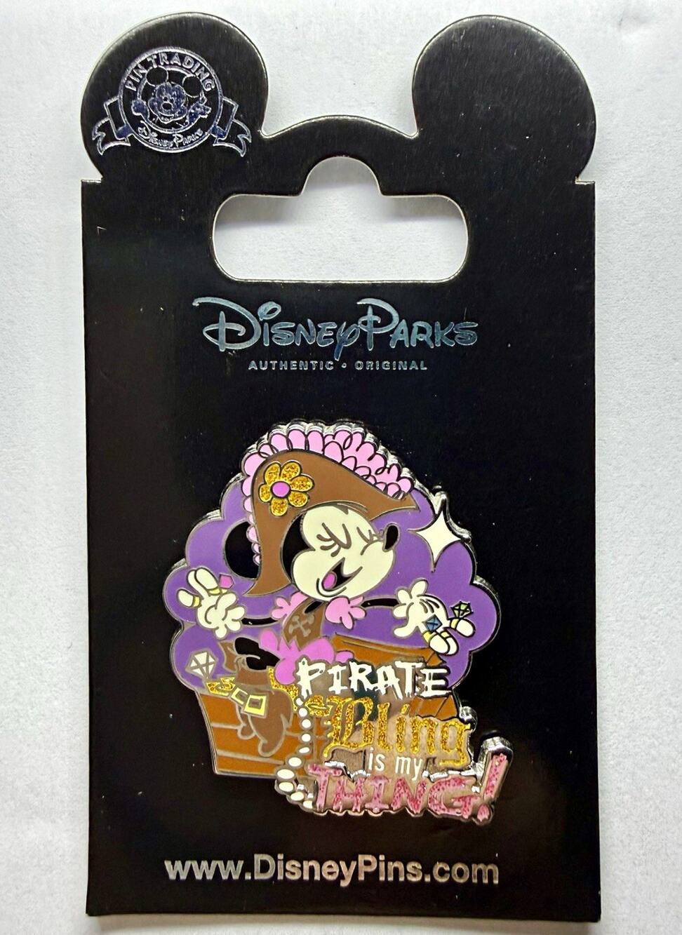 Disney Parks Minnie Mouse Pirate Living Pin Single - Glitter Pirates Theme